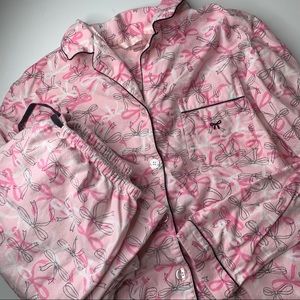 Victoria's Secret flannel pajama set top pants M